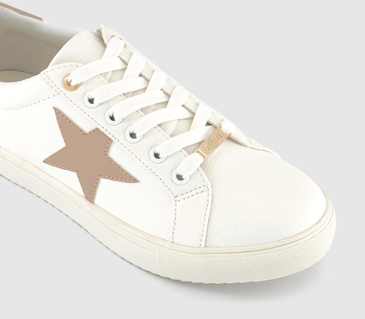 OFFICETammy Star Detail Lace Up Trainers OFFICETammy Star Detail Lace Up TrainersWhite