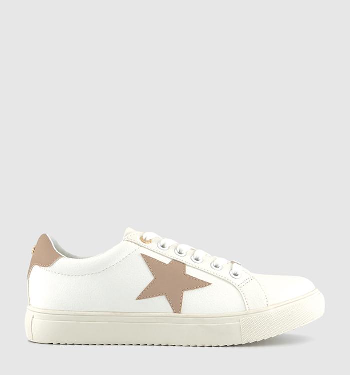 OFFICE Tammy Star Detail Lace Up Trainers White