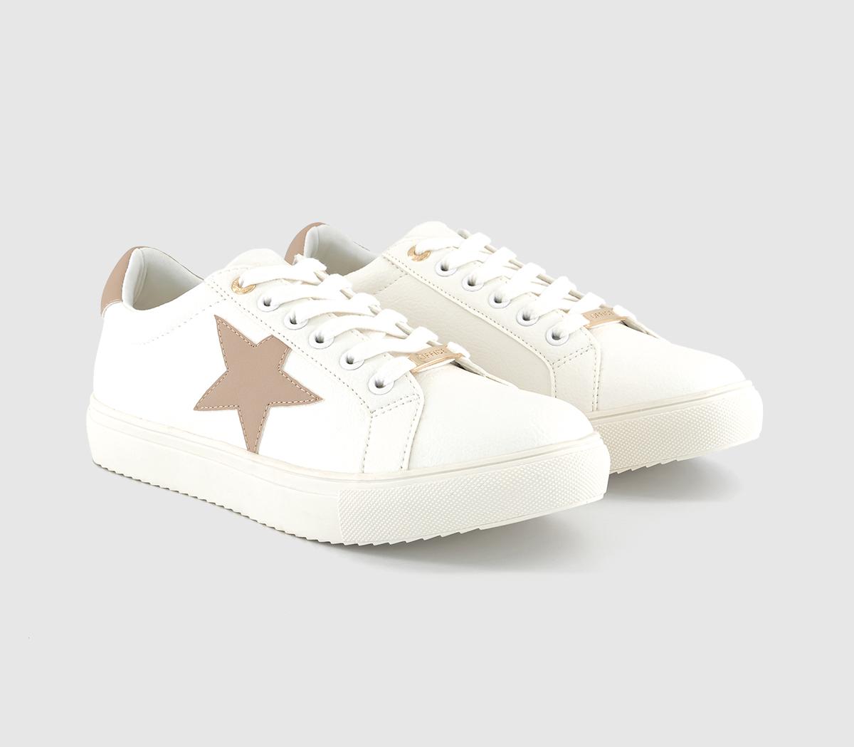 OFFICETammy Star Detail Lace Up Trainers OFFICETammy Star Detail Lace Up TrainersWhite