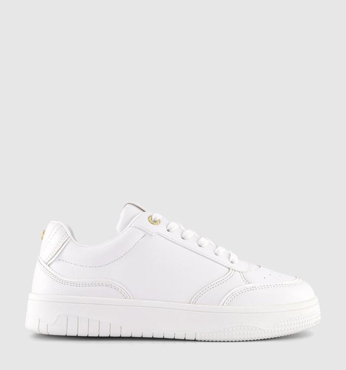 OFFICE Talia Multi Panel Lace Up Trainers White