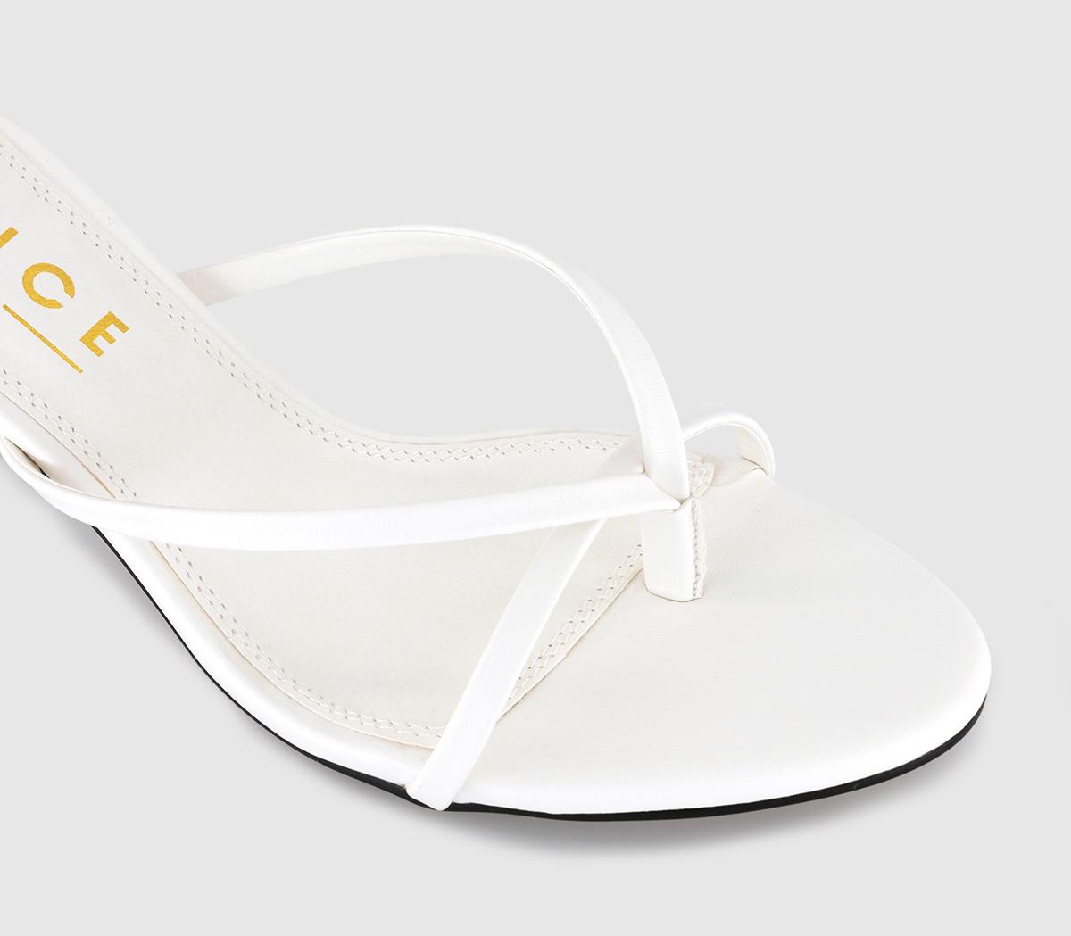 OFFICEMelody Toe Post Heeled Sandals OFFICEMelody Toe Post Heeled SandalsWhite