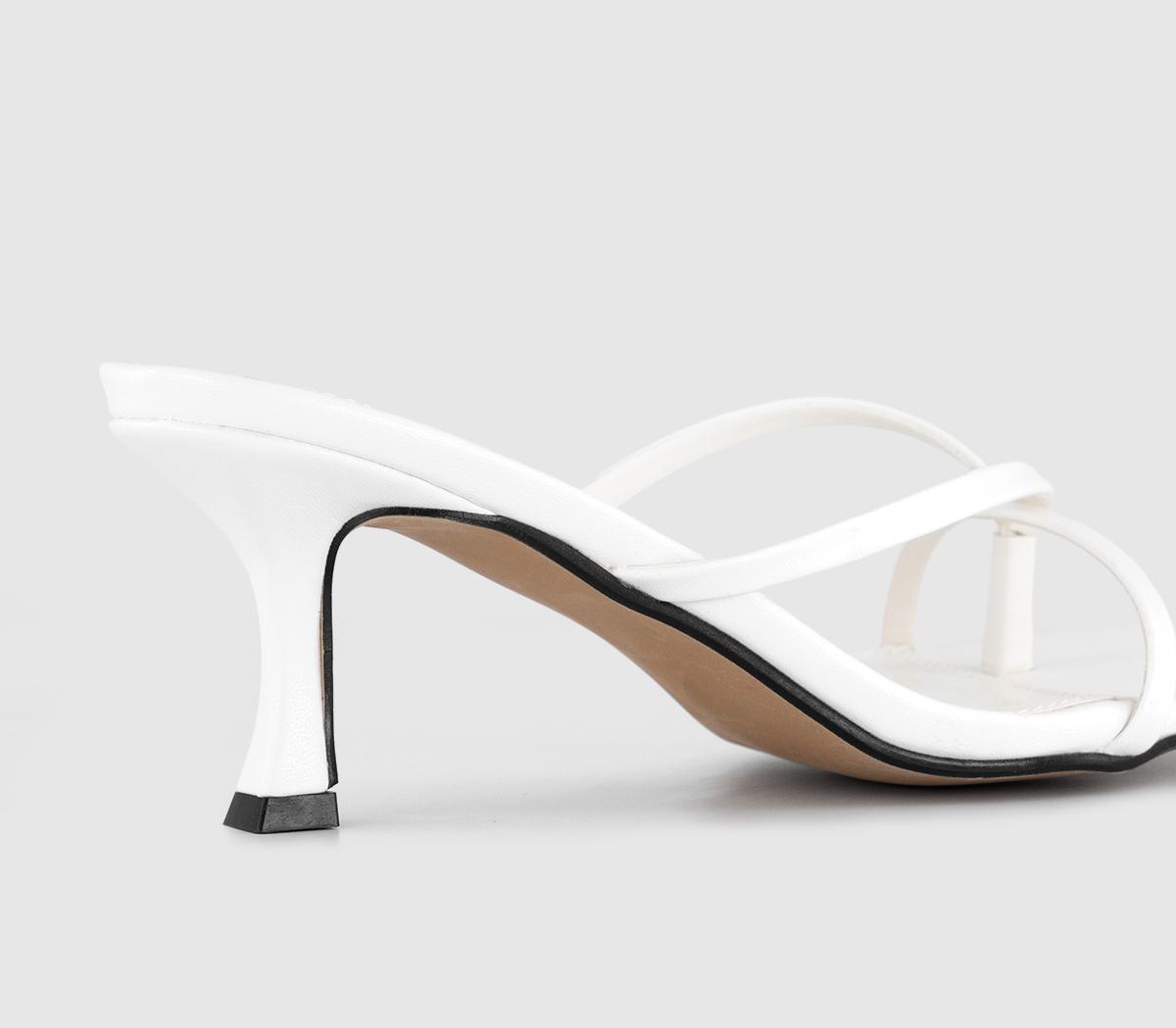 OFFICEMelody Toe Post Heeled SandalsWhite