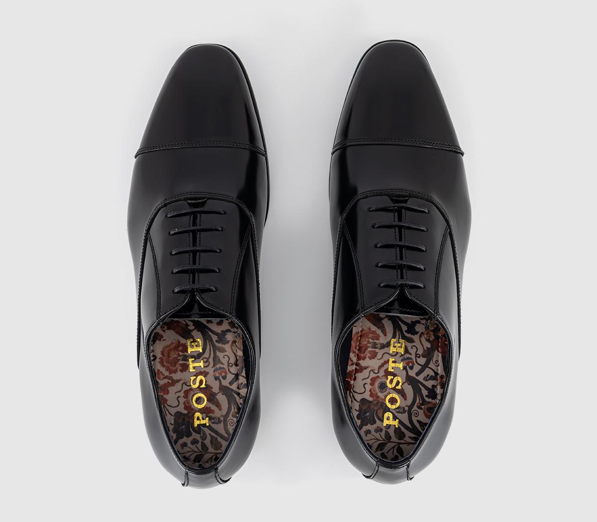 PostePaolo Oxford Toecap Shoes PostePaolo Oxford Toecap ShoesBlack Leather