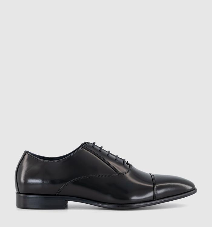 Poste Paolo Oxford Toecap Shoes Black Leather