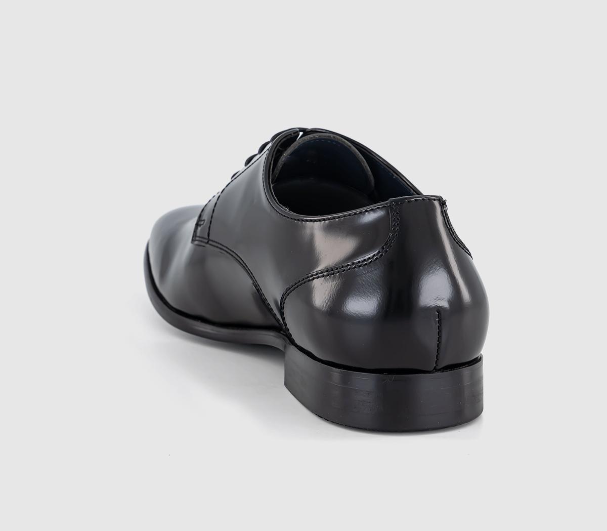 PosteParker Plain Toe Derby Shoes PosteParker Plain Toe Derby ShoesBlack Leather
