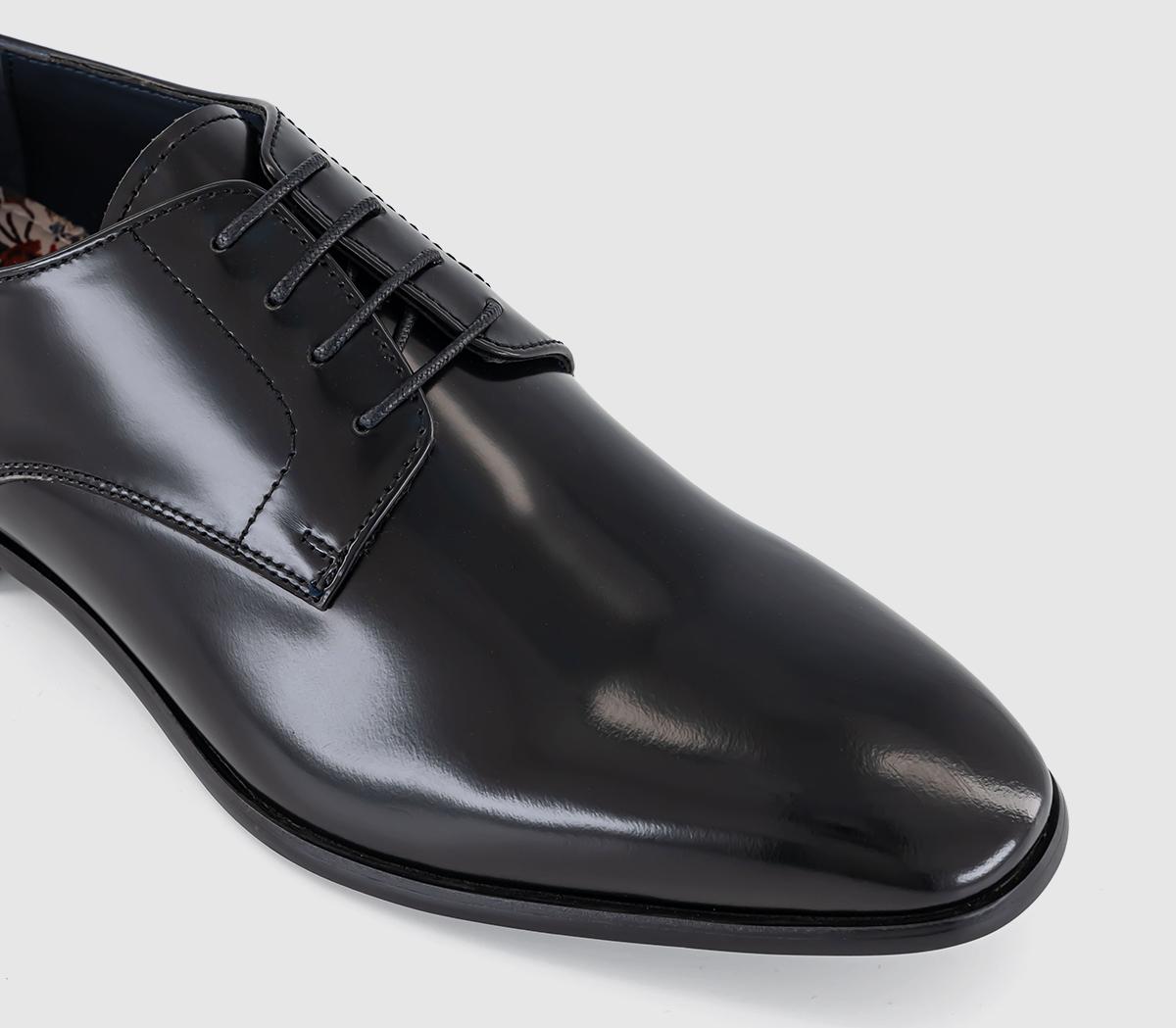 PosteParker Plain Toe Derby Shoes PosteParker Plain Toe Derby ShoesBlack Leather