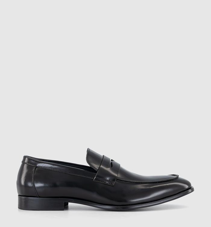 Poste Prince Saddle Loafers Black Leather