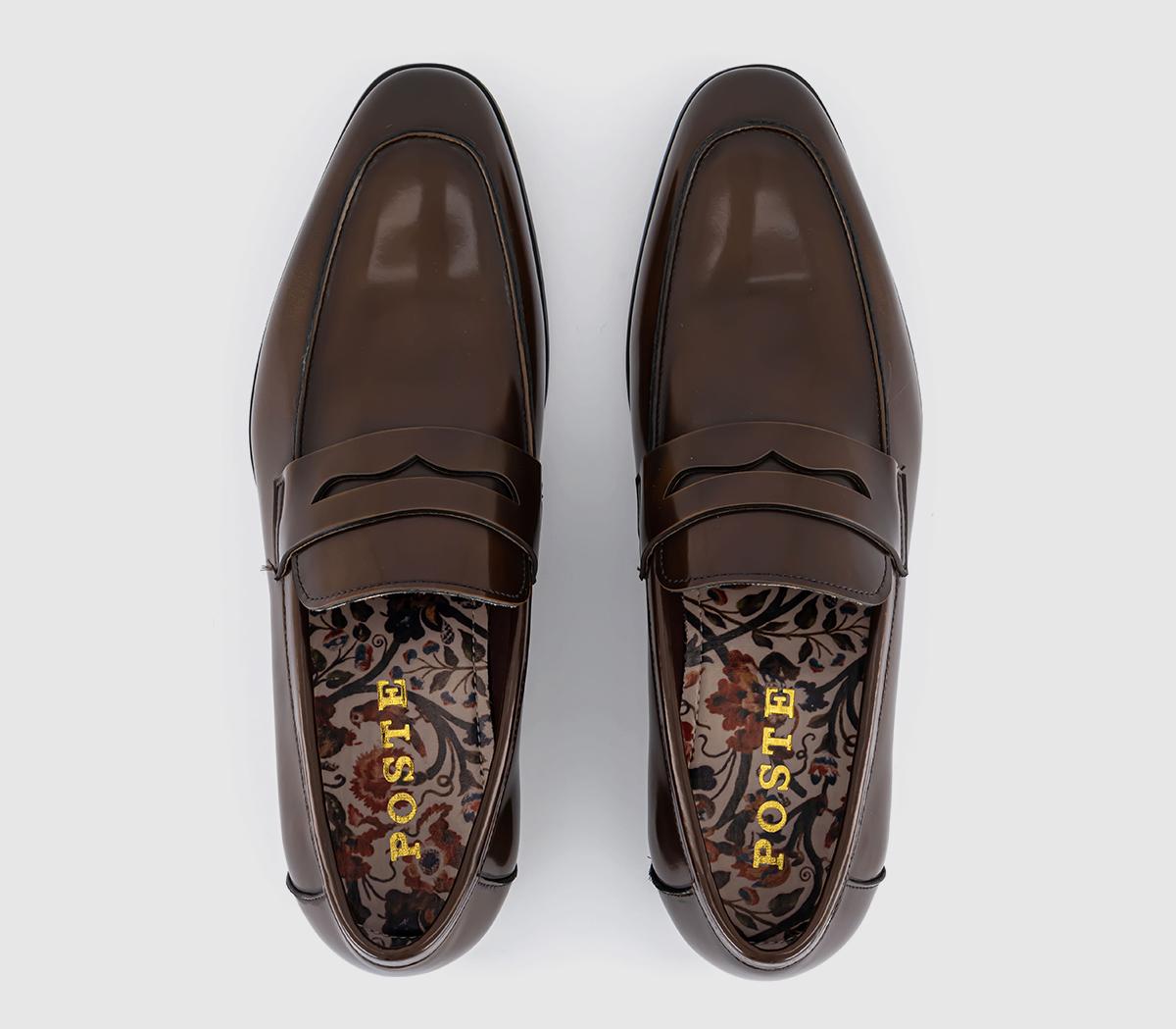 PostePrince Saddle Loafers PostePrince Saddle LoafersDark Tan Leather