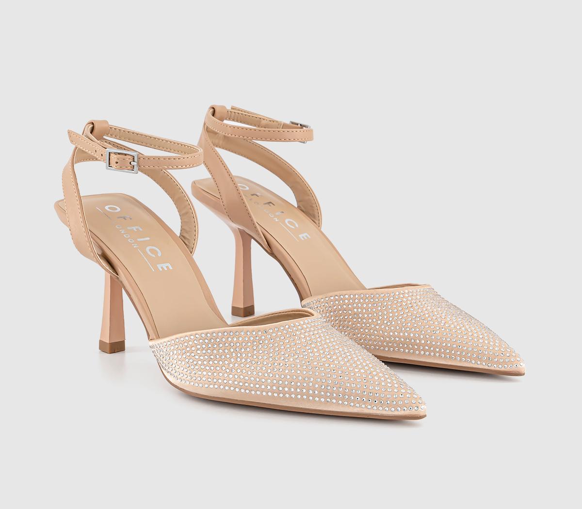 OFFICEMatilda Embellished 2 Part Court HeelsBlush