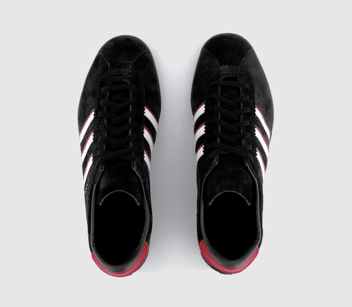 adidas London 96 Trainers Core Black White Better Scarlet - Men's