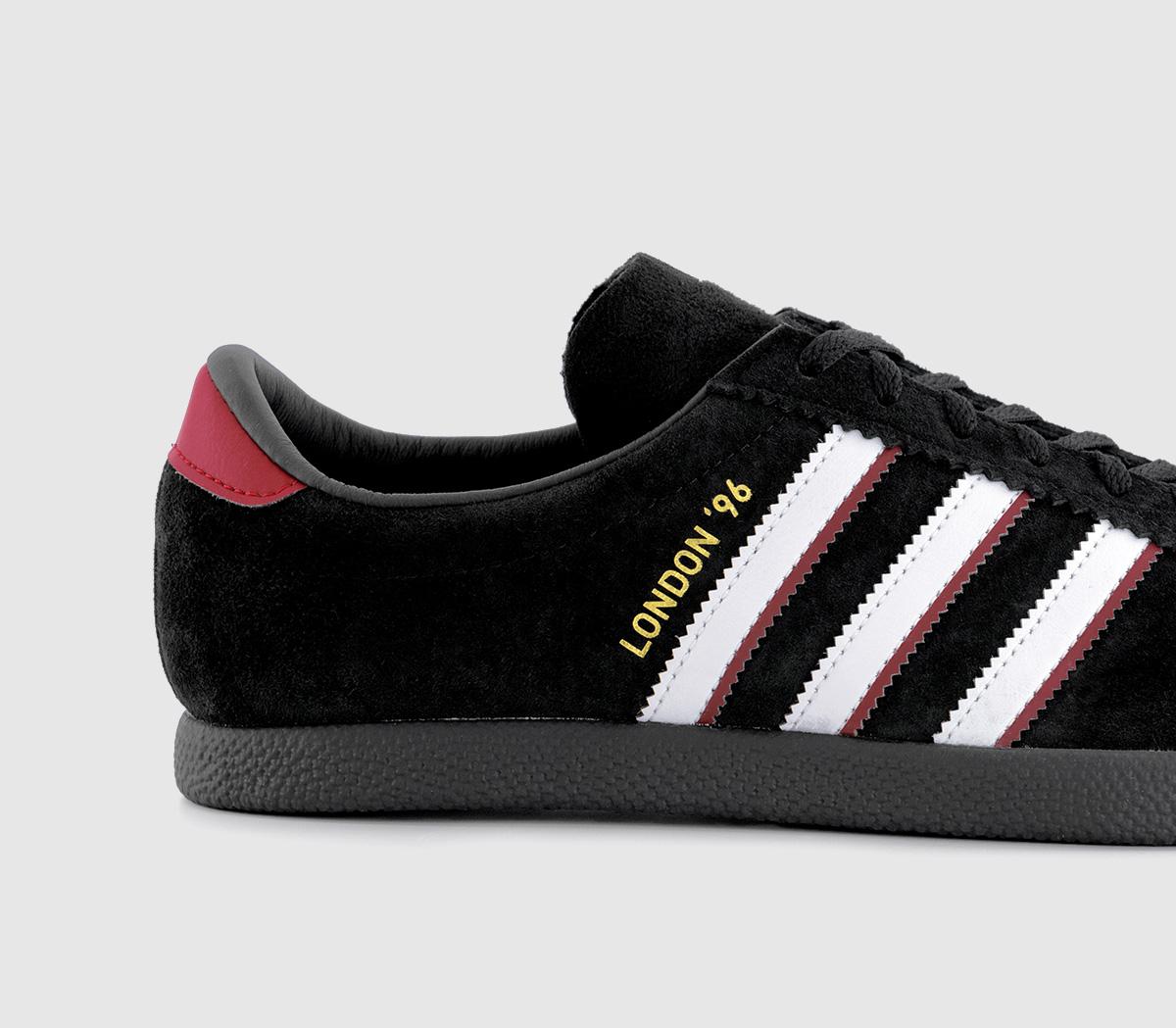 adidasLondon 96 TrainersCore Black White Better Scarlet