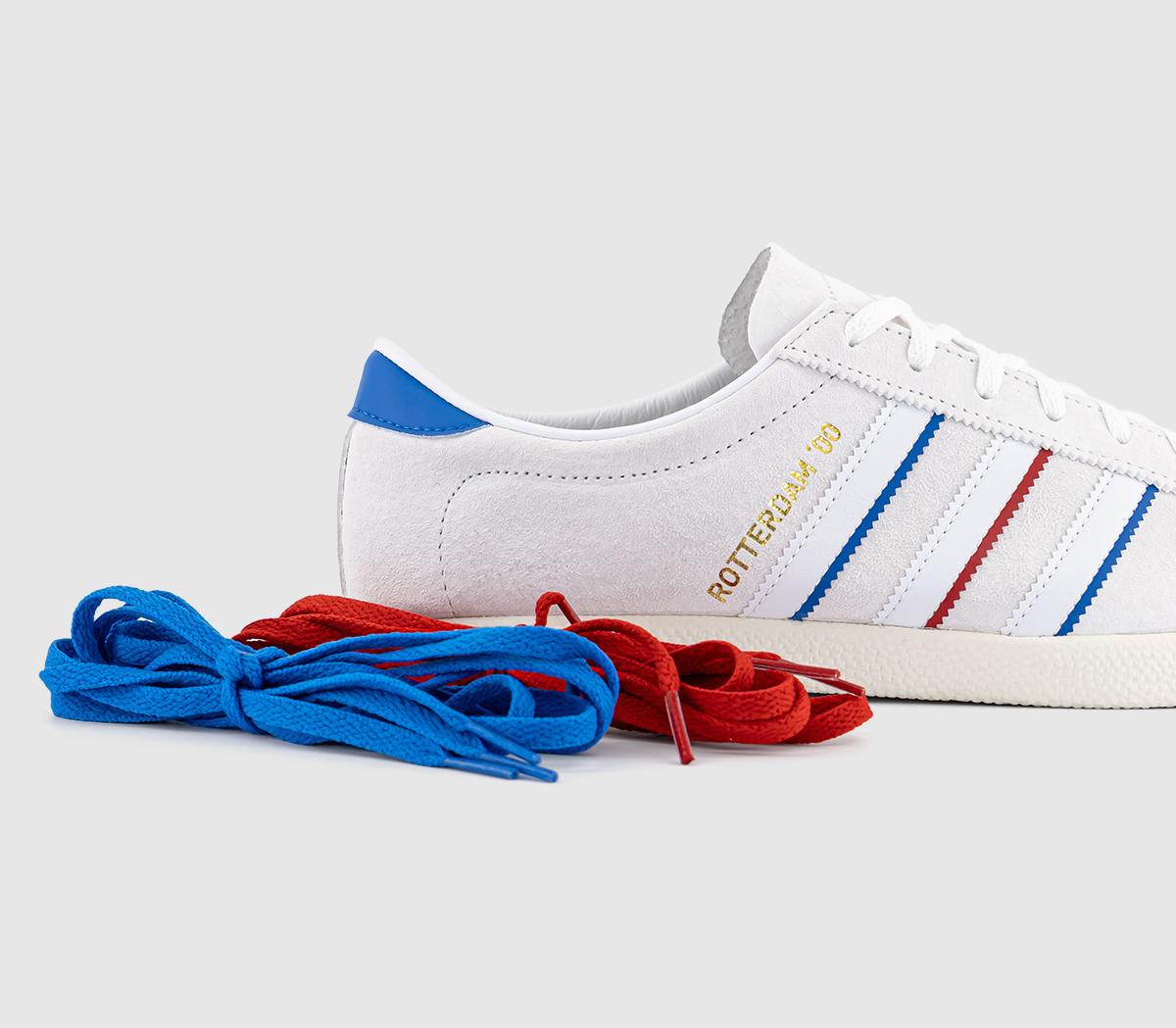 adidasRotterdam 00 TrainersWhite Bluebird Better Scarlet