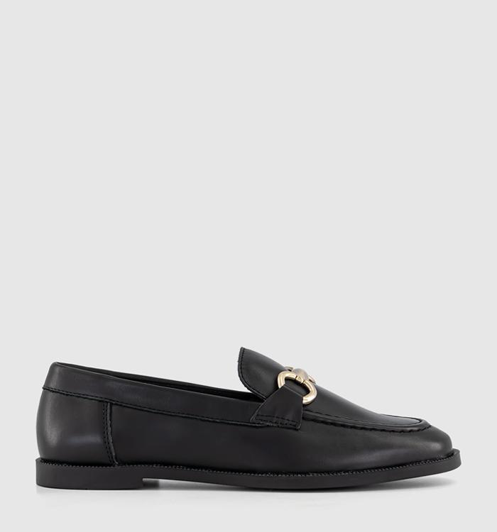 OFFICE Finch Snaffle Trim Loafers Black Leather