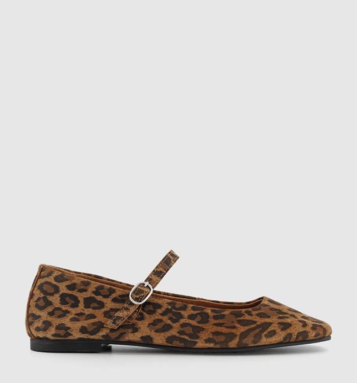 OFFICE Friday Mary Jane Ballet Pumps Leopard Leather