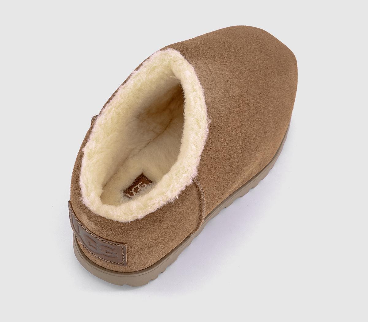 UGG Pumped Slides Chestnut - Fur Lined