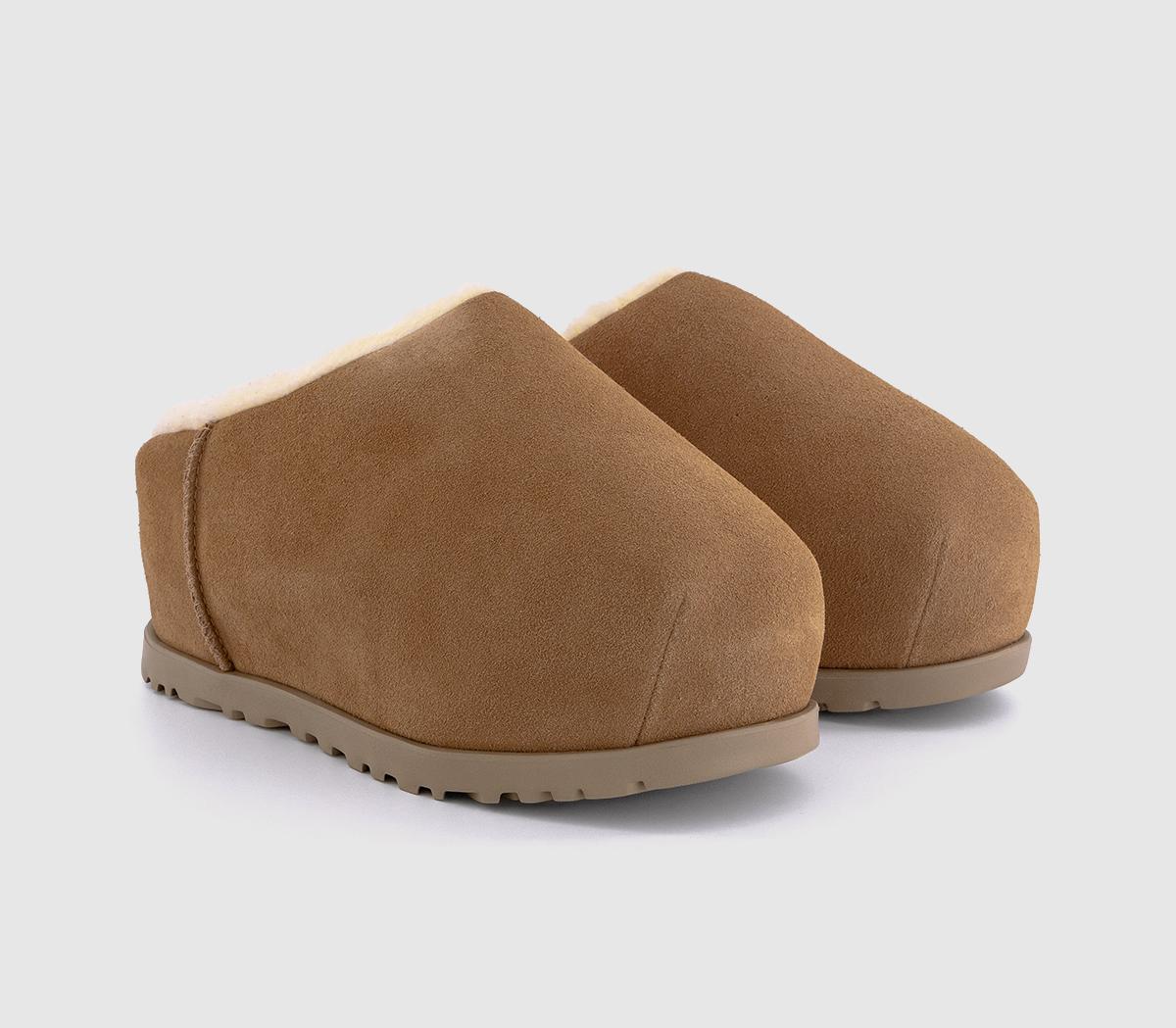 UGG Pumped Slides Chestnut - Fur Lined