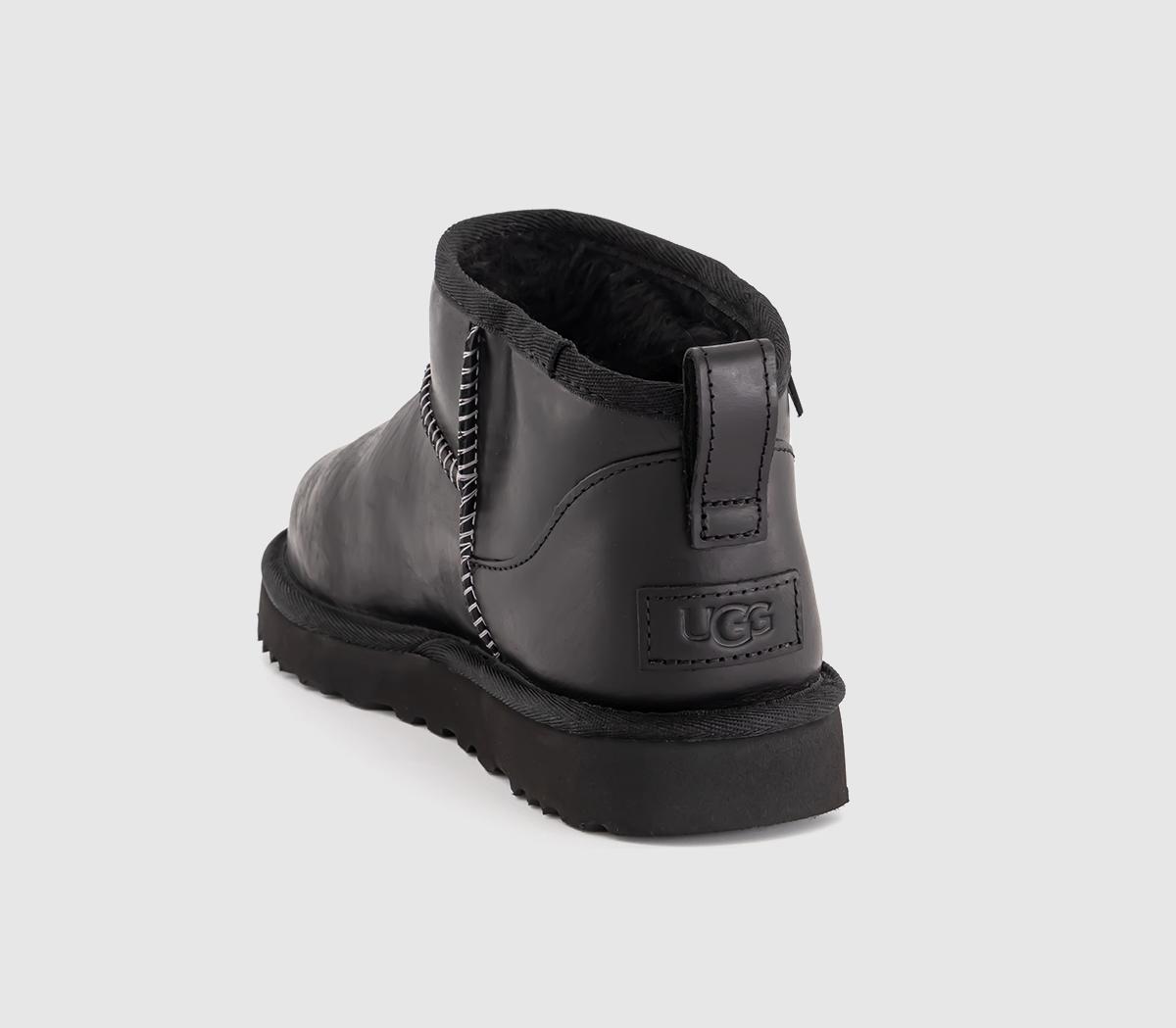 UGGClassic Ultra Mini Leather Regen Boots UGGClassic Ultra Mini Leather Regen BootsBlack