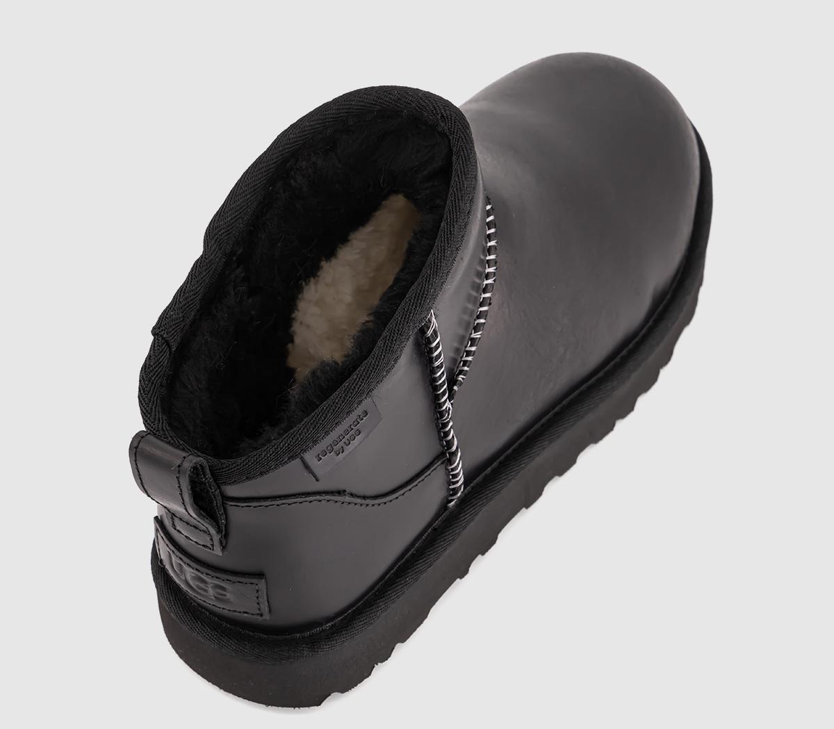 UGGClassic Ultra Mini Leather Regen Boots UGGClassic Ultra Mini Leather Regen BootsBlack