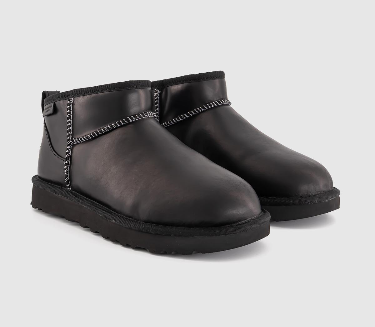 UGGClassic Ultra Mini Leather Regen Boots UGGClassic Ultra Mini Leather Regen BootsBlack