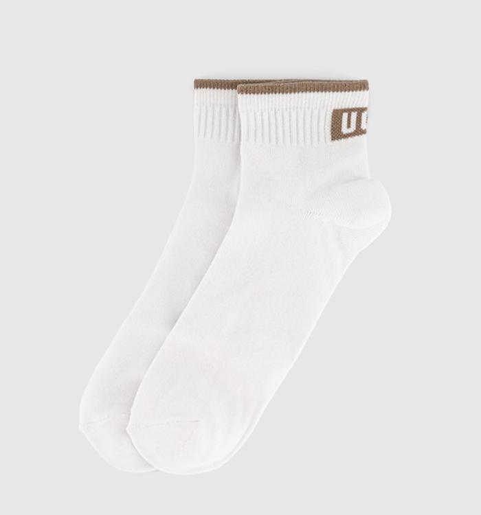 UGG Polly Ankle Socks White Caribou