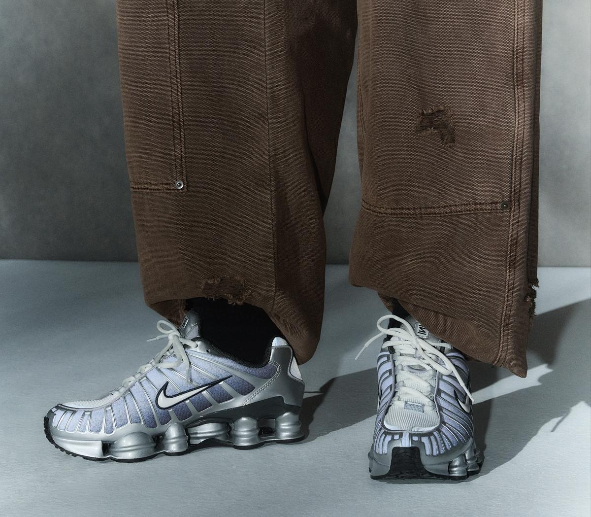 NikeNike Shox TL TrainersMetallic Silver Summit White Wolf Grey