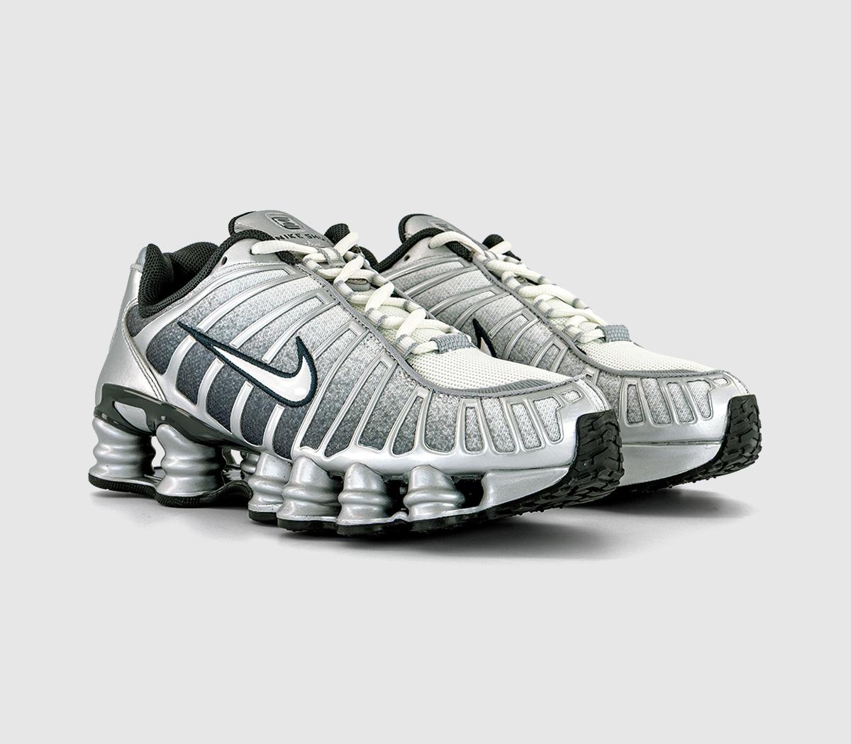 NikeNike Shox TL TrainersMetallic Silver Summit White Wolf Grey