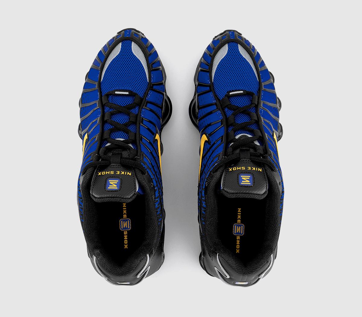 Nike Nike Shox TL Trainers Nike Nike Shox TL Trainers Black Varsity Maize Metallic Silver