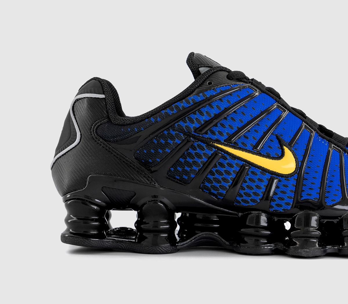 Nike Nike Shox TL Trainers Nike Nike Shox TL Trainers Black Varsity Maize Metallic Silver