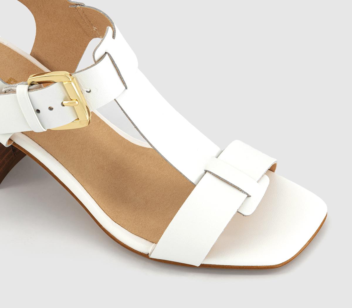 OFFICEMauritius T Bar SandalsWhite Leather