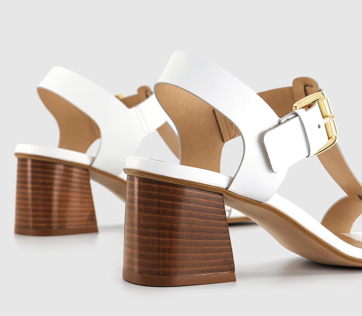 OFFICEMauritius T Bar SandalsWhite Leather