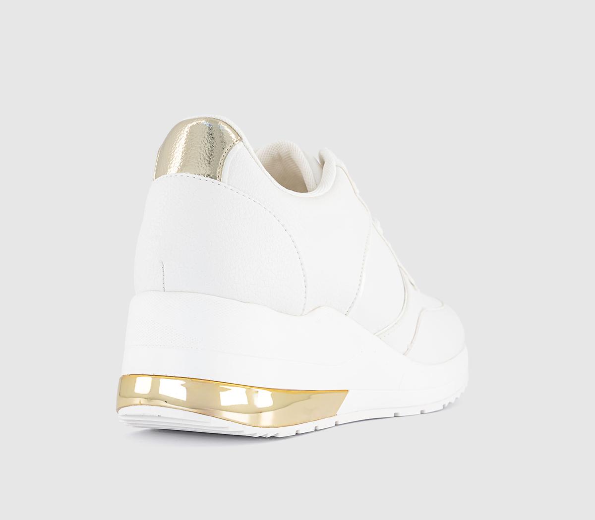 OFFICETeagan New Wedge Lace Up Trainers White