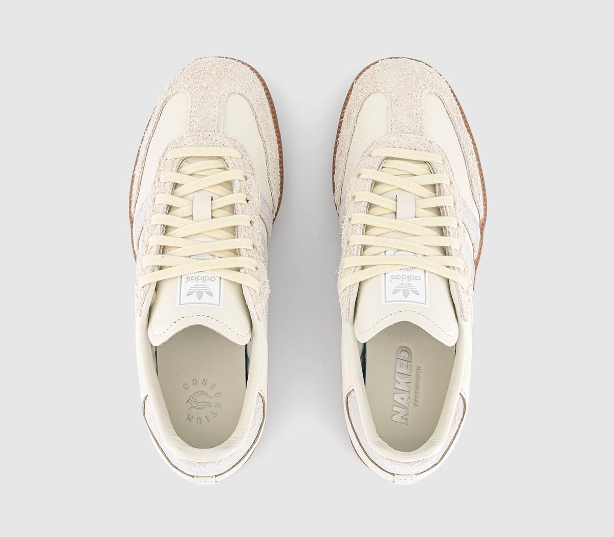 adidasSamba OG NakedOff White Crystal White Silver Metallic