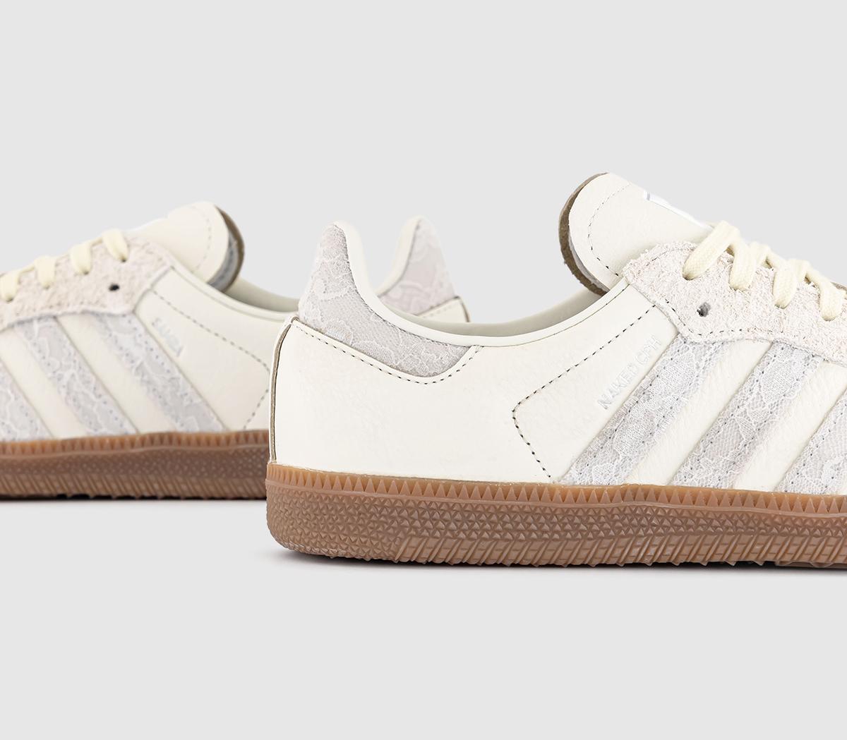 adidasSamba OG NakedOff White Crystal White Silver Metallic