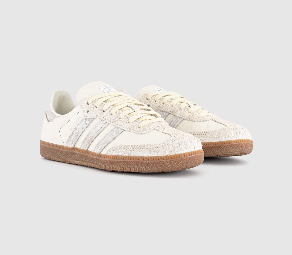 adidasSamba OG NakedOff White Crystal White Silver Metallic