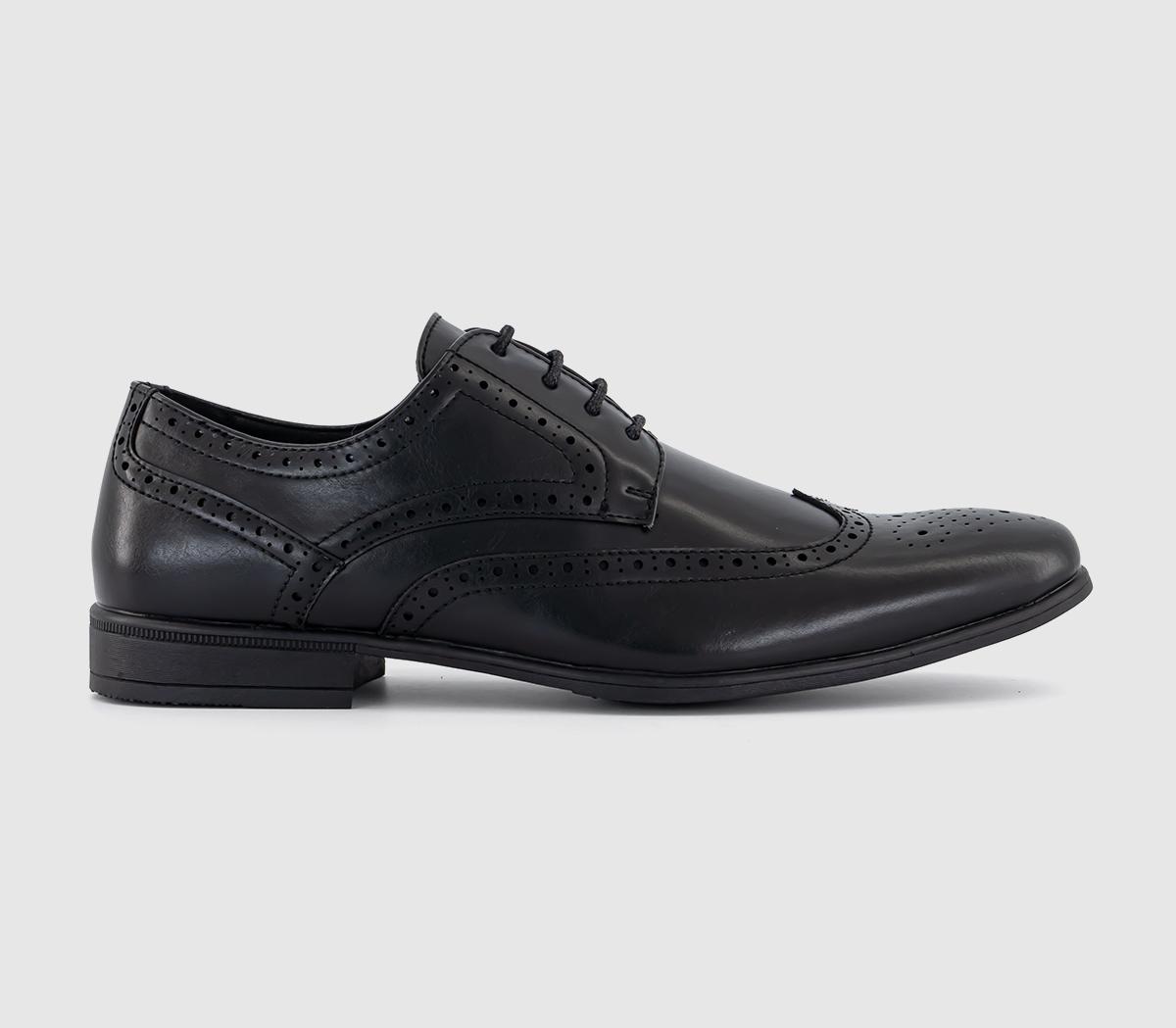 OFFICE Mens Marley Essential Brogue Derby Shoes Black, 6