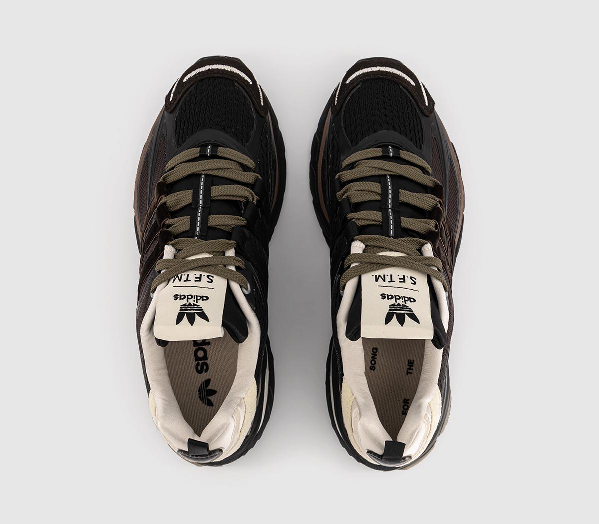 adidas Consortiumadidas x SFTM Adistar Cushion TrainersCore Black Dark Brown Earth Strata