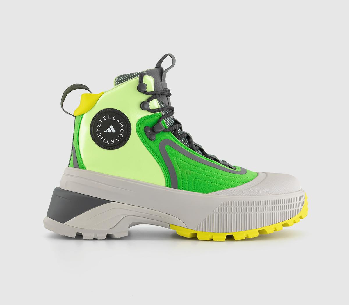 adidas Stella McCartneyTerrex Hiking BootsSolar Lime Green Spark Chalk Pearl