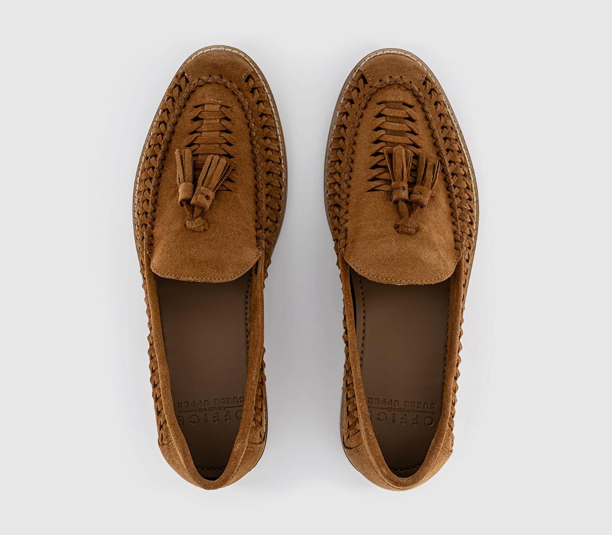 OFFICECanberra Tassel Woven Loafers OFFICECanberra Tassel Woven LoafersTan Suede