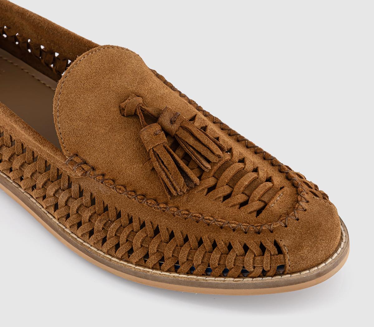 OFFICECanberra Tassel Woven Loafers OFFICECanberra Tassel Woven LoafersTan Suede