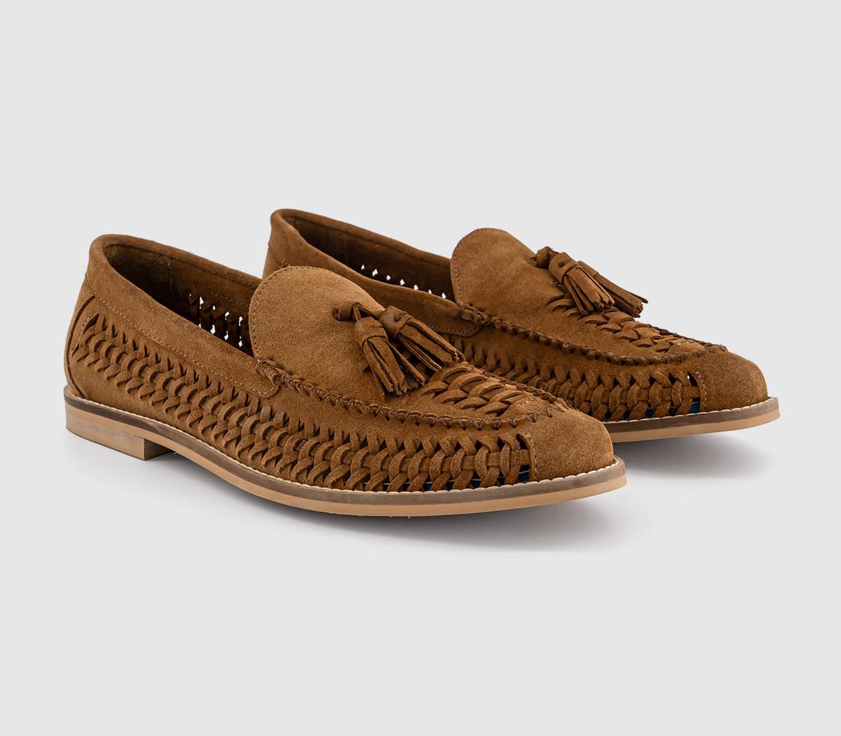 OFFICECanberra Tassel Woven Loafers OFFICECanberra Tassel Woven LoafersTan Suede