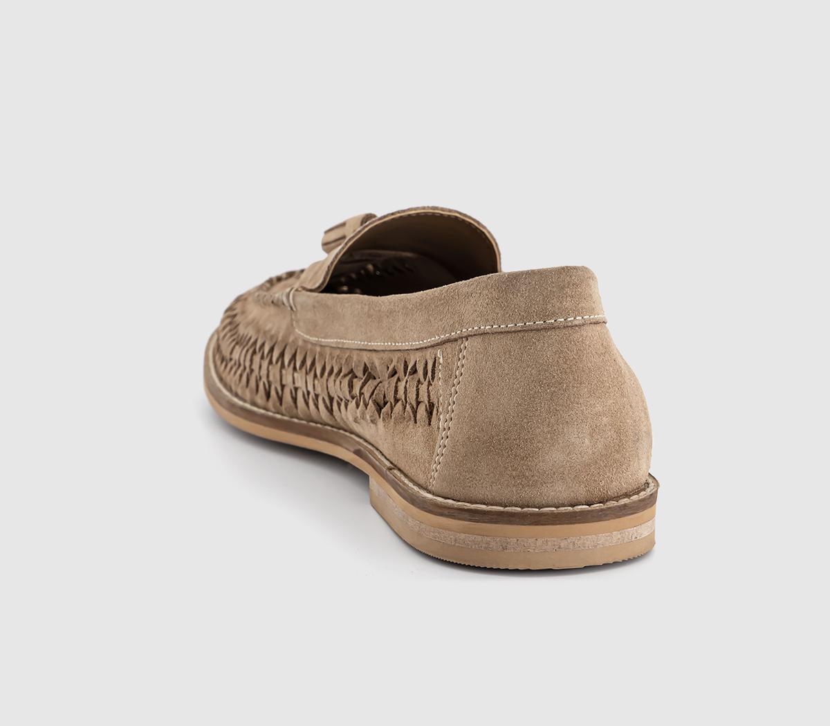 OFFICECanberra Tassel Woven Loafers OFFICECanberra Tassel Woven LoafersStone Suede