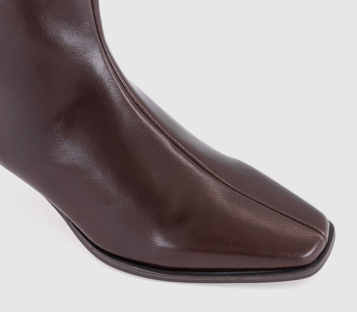 OFFICEAmbition Chisel Toe Heeled Boots OFFICEAmbition Chisel Toe Heeled BootsBrown