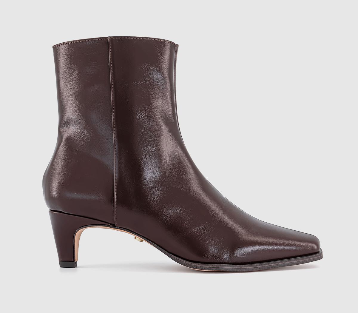 OFFICEAmbition Chisel Toe Heeled Boots OFFICEAmbition Chisel Toe Heeled BootsBrown