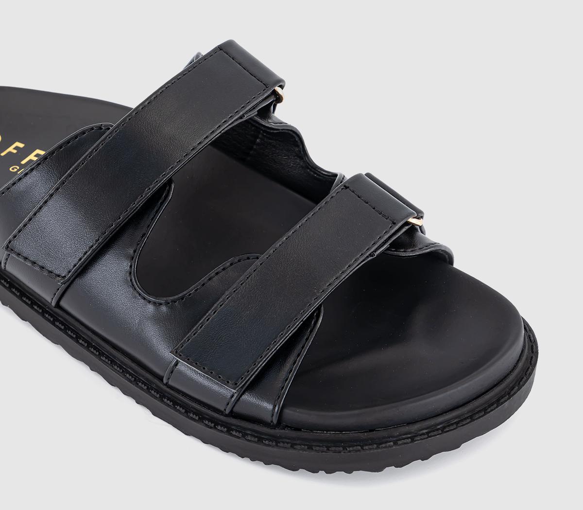OFFICESunseeker Double Strap Footbed Sliders OFFICESunseeker Double Strap Footbed SlidersBlack