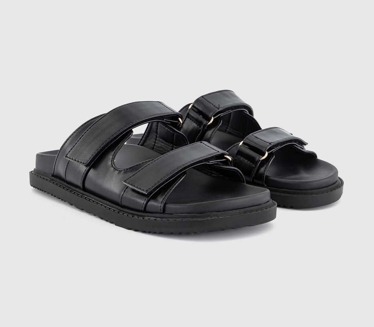 OFFICESunseeker Double Strap Footbed Sliders OFFICESunseeker Double Strap Footbed SlidersBlack