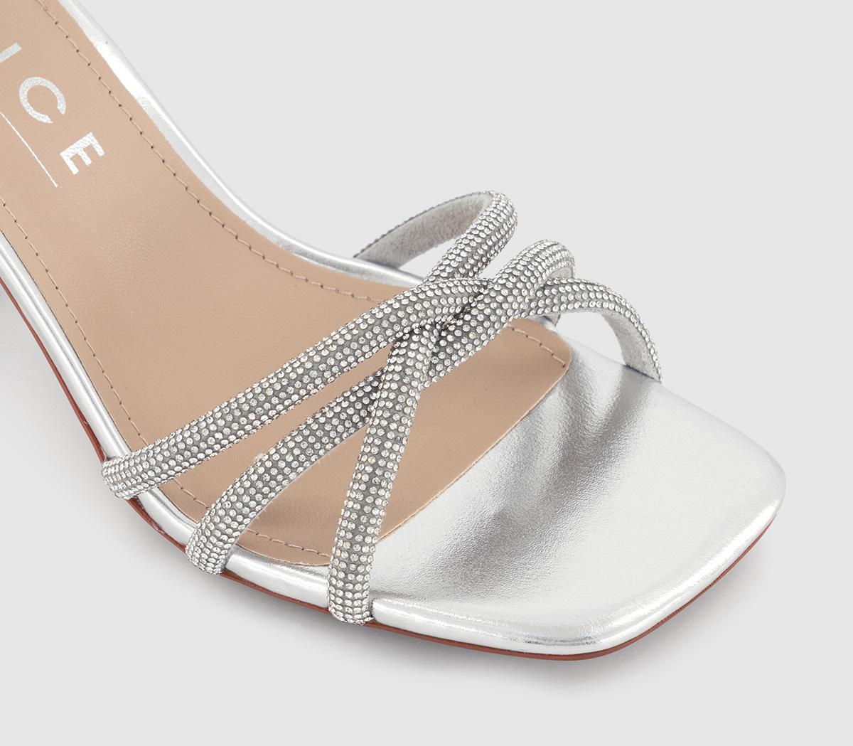OFFICEMahlia Embellished Block Heels OFFICEMahlia Embellished Block HeelsSilver