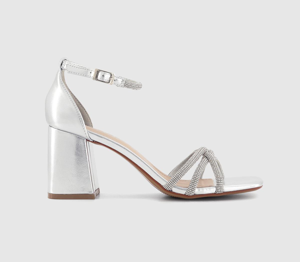 OFFICEMahlia Embellished Block Heels OFFICEMahlia Embellished Block HeelsSilver