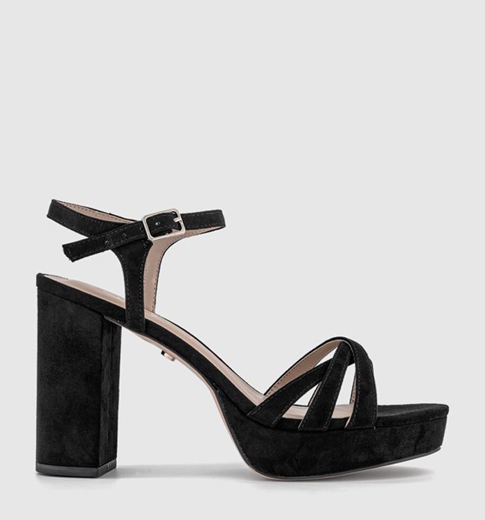 OFFICE Havana - Cross Over Platform Sandal Black