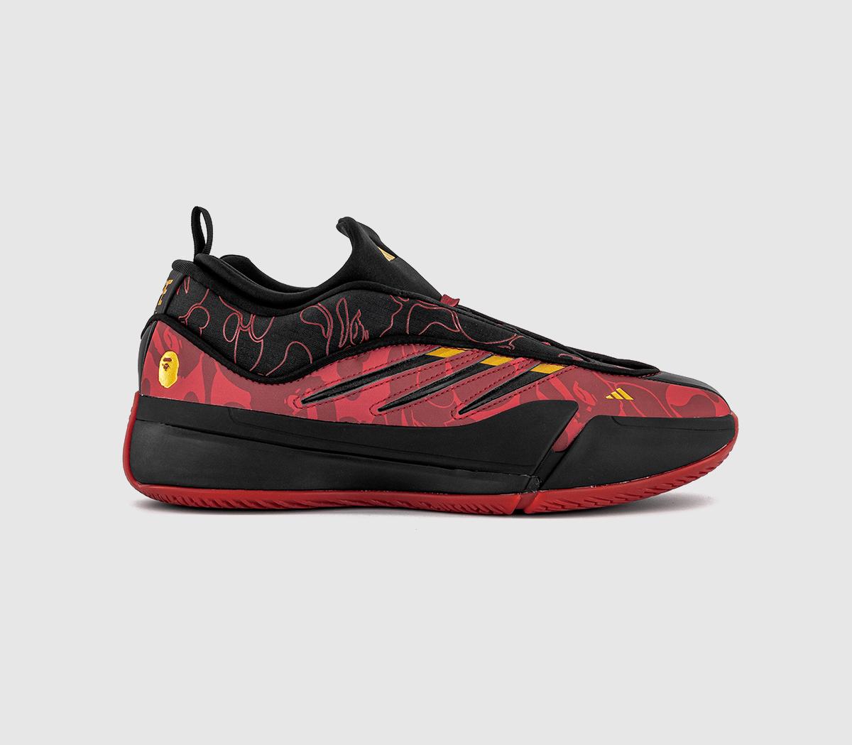 adidas Dame 9 x BAPE Trainers Better Scarlet Core Black Gold Met Men s Trainers