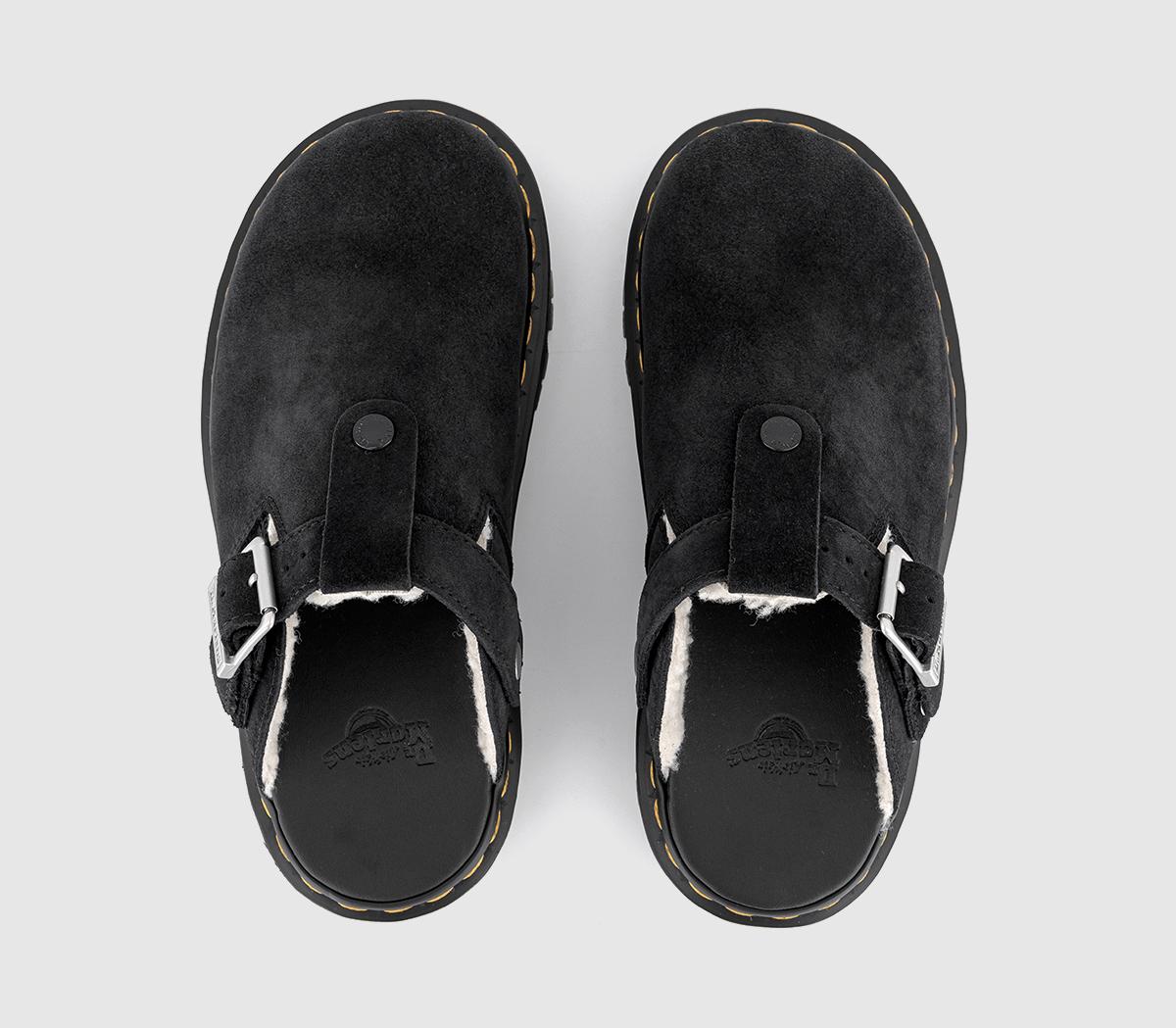 Dr. Martens Zebzag Warm Lined Mules Black - Dr. Martens Mules